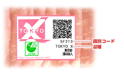 TOKYO X 商品ラベル